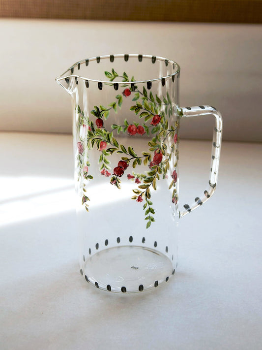 HAND - PAINTED POMEGRANATE JUG - House of Quintana