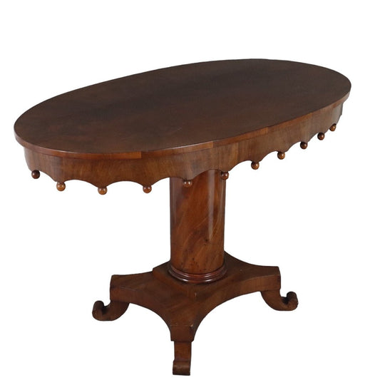 Antique oval mahogany side table, circa 1850 – view 2