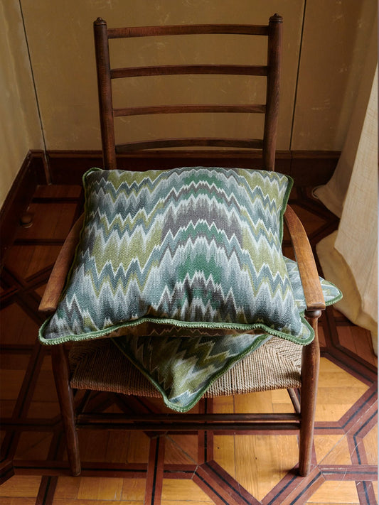 PILLOW HERRINGBONE GREEN - House of Quintana