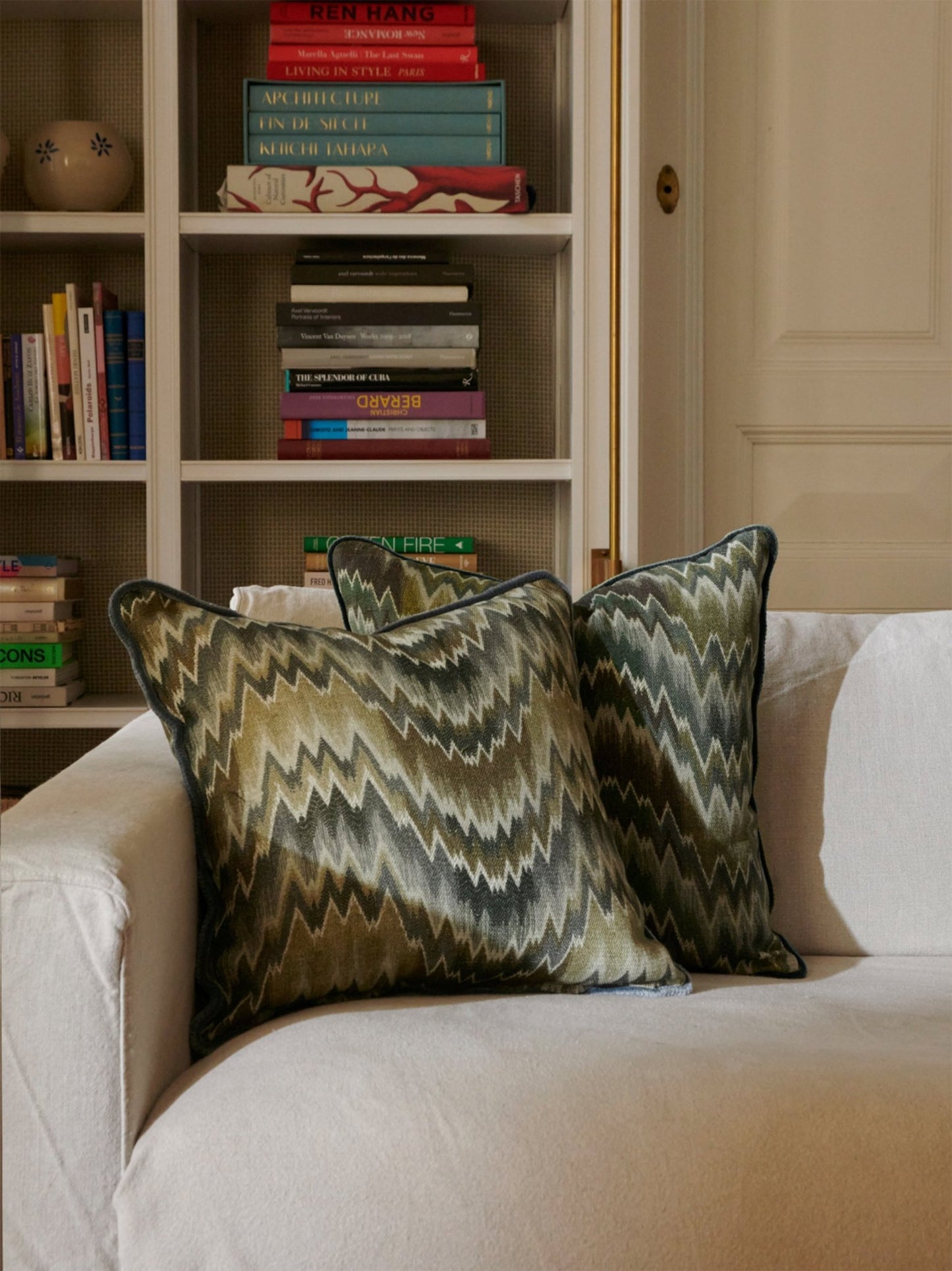 PILLOW HERRINGBONE STONE - House of Quintana