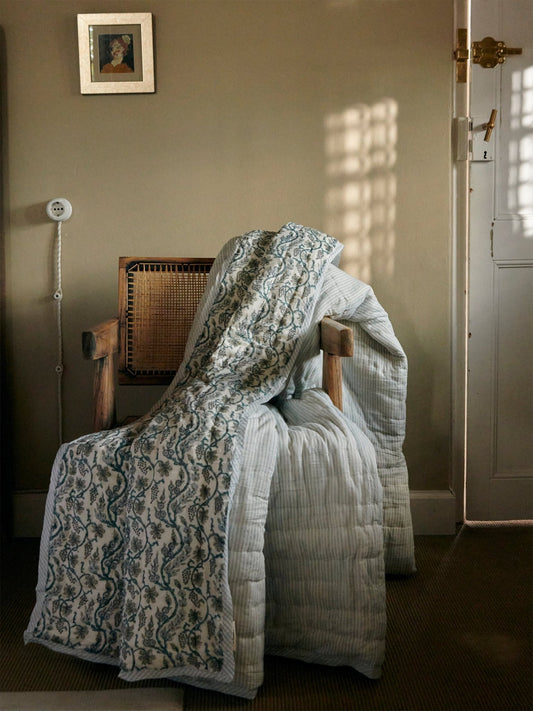 QUILT COTTON LIGH BLUE PRINTS - House of Quintana