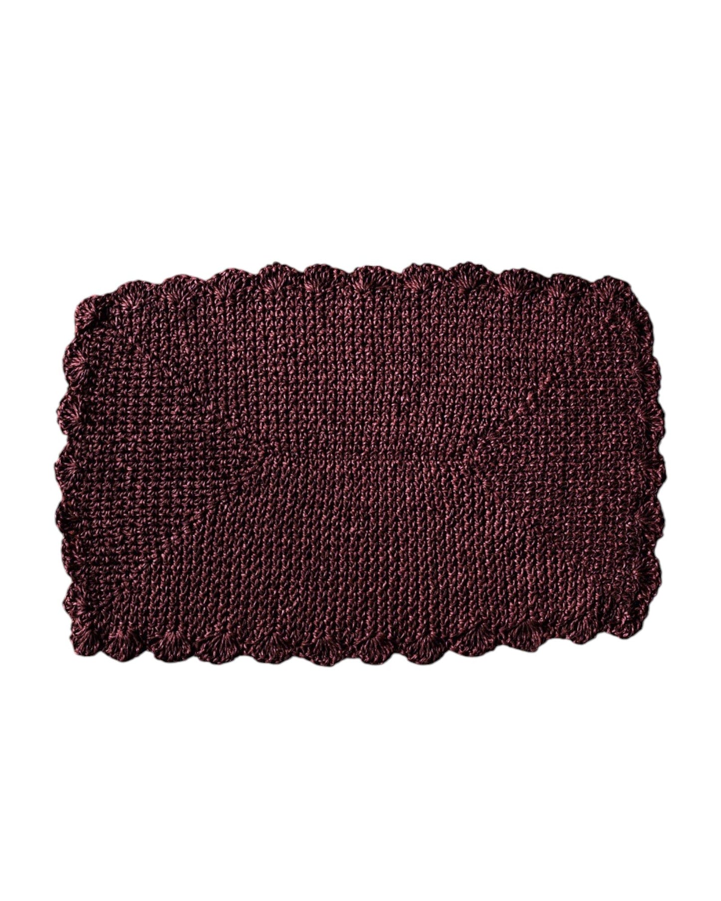 RAFFIA CROCHET PLACEMAT BURGUNDY - House of Quintana