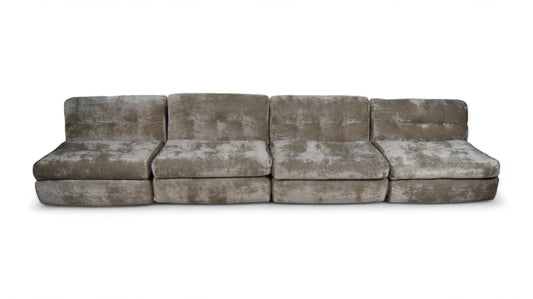 Amanta Modular Sofa by Mario Bellini for B&B Italia, Velvet, 1970s