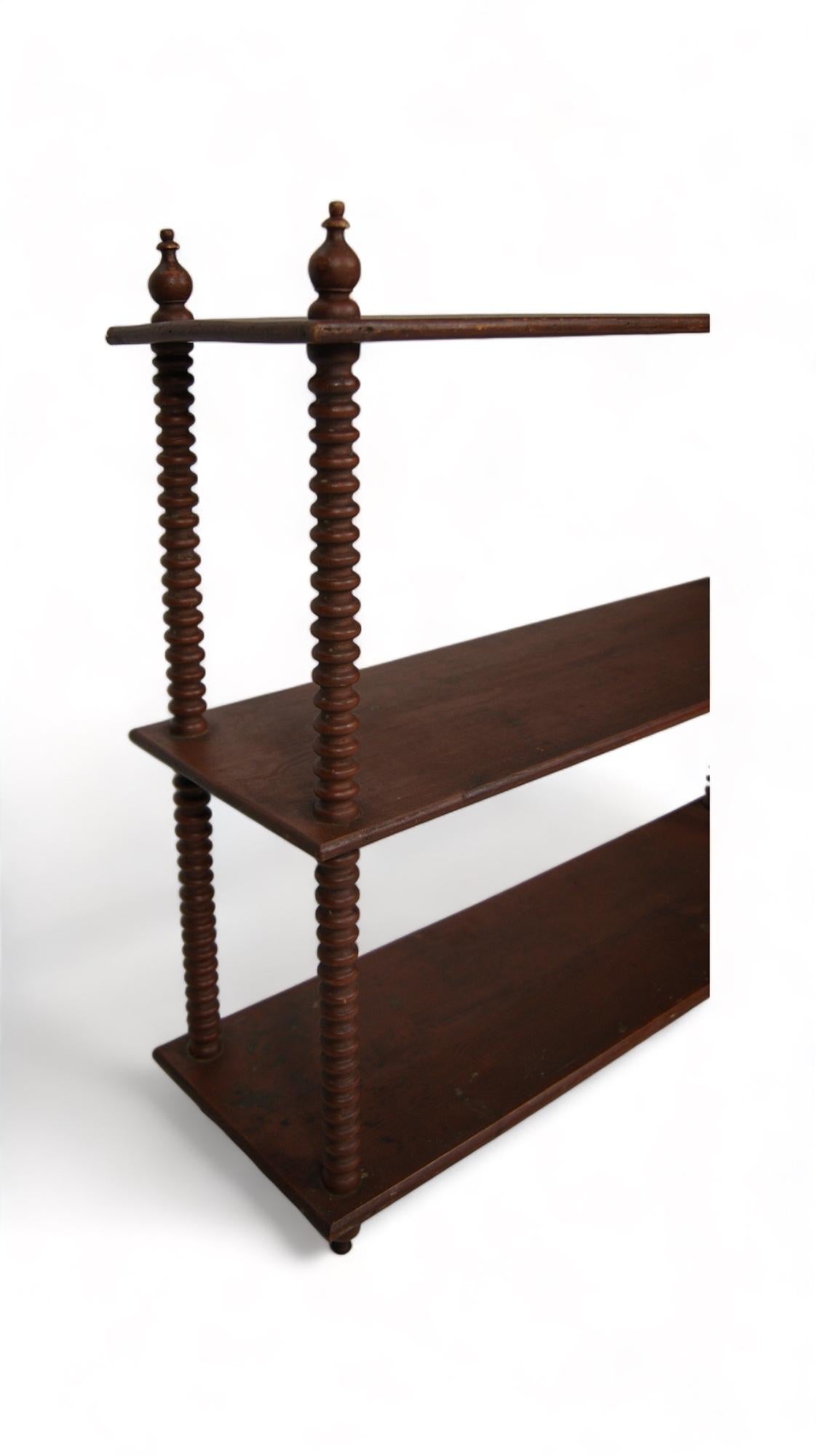 Antique French Walnut Shelf, 19th Century