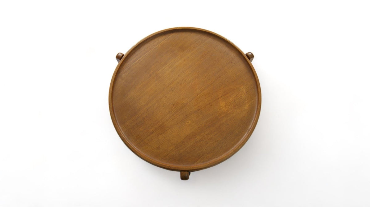 Danish Teak Bar Cart with Removable Tray, 1960s