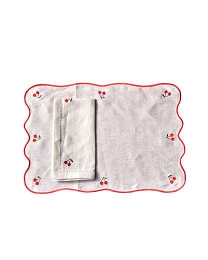 CHERRIES LINEN PLACEMAT - House of Quintana