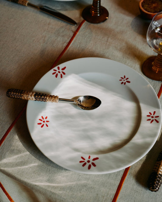 Cutlery set with handwoven raffia handle – view 2