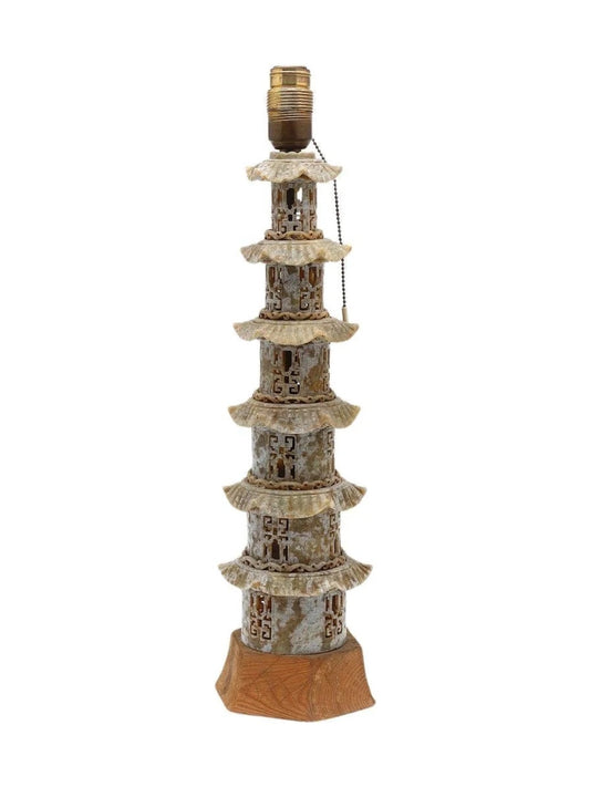 Chinese Hand-Carved Jade Table Lamp