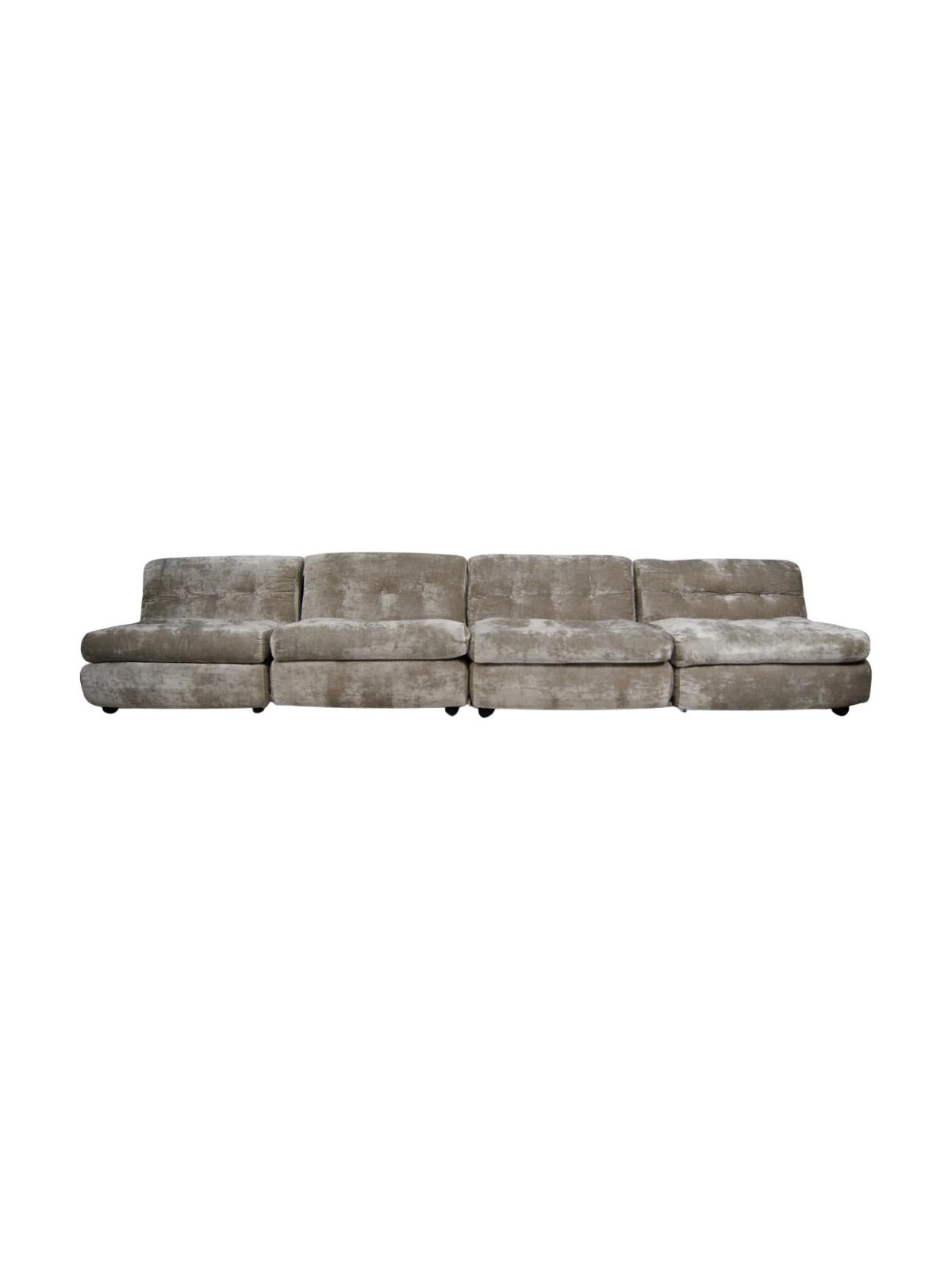 Amanta Modular Sofa by Mario Bellini for B&B Italia, Velvet, 1970s