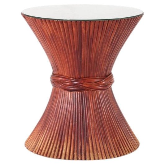 Bamboo Pedestal Table by Roche Bobois, 1980s