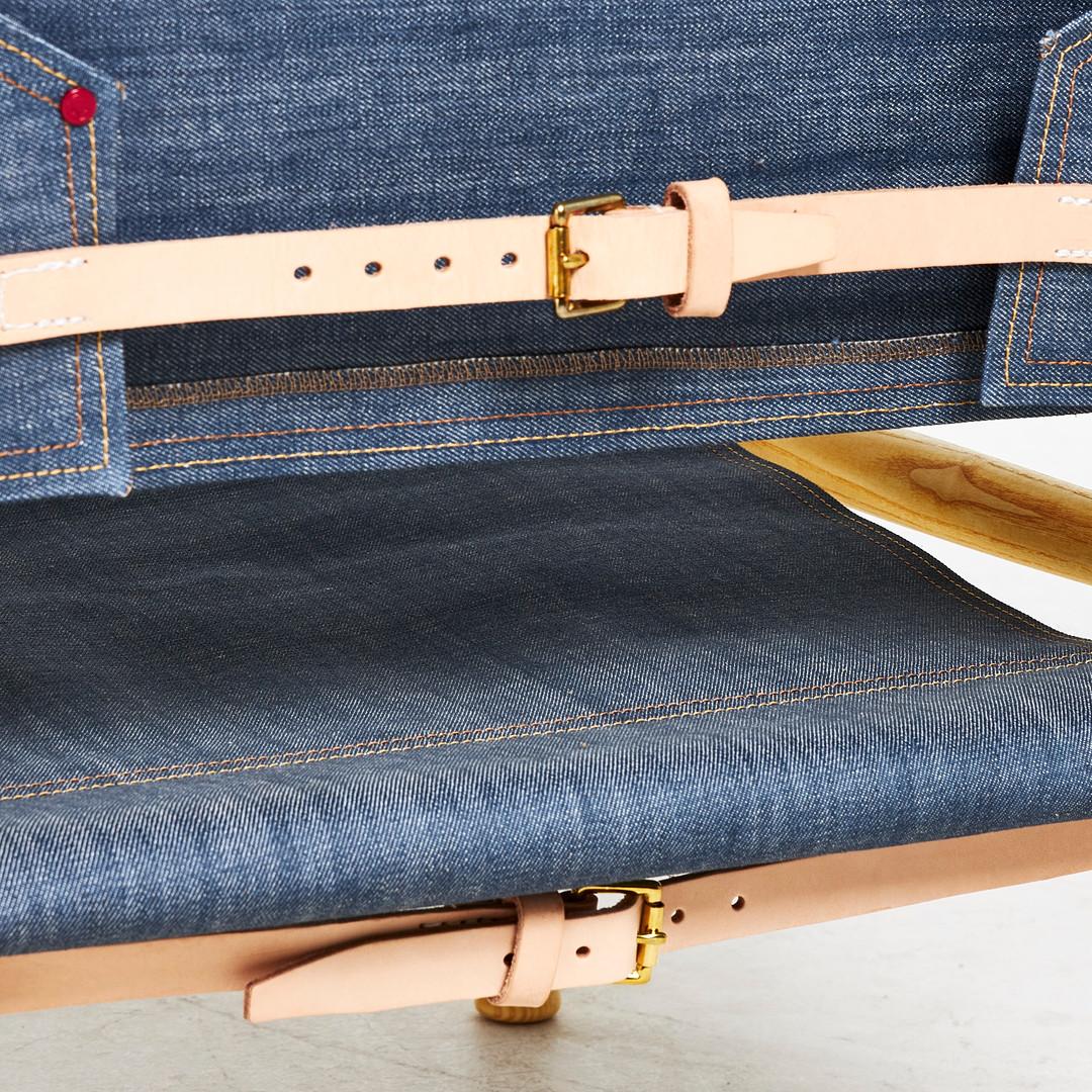 Safari Chair in Denim, Kaare Klint Special Edition