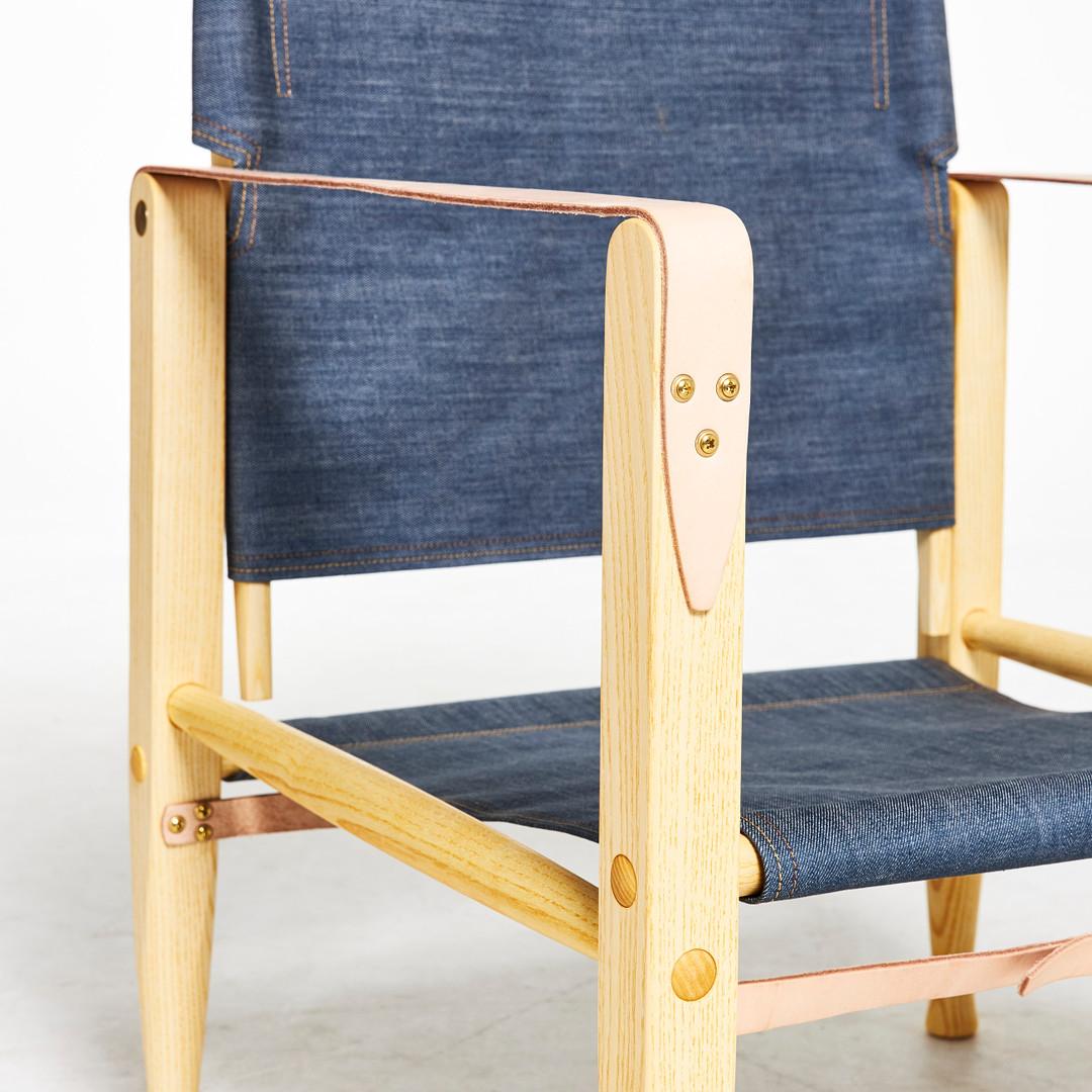 Safari Chair in Denim, Kaare Klint Special Edition