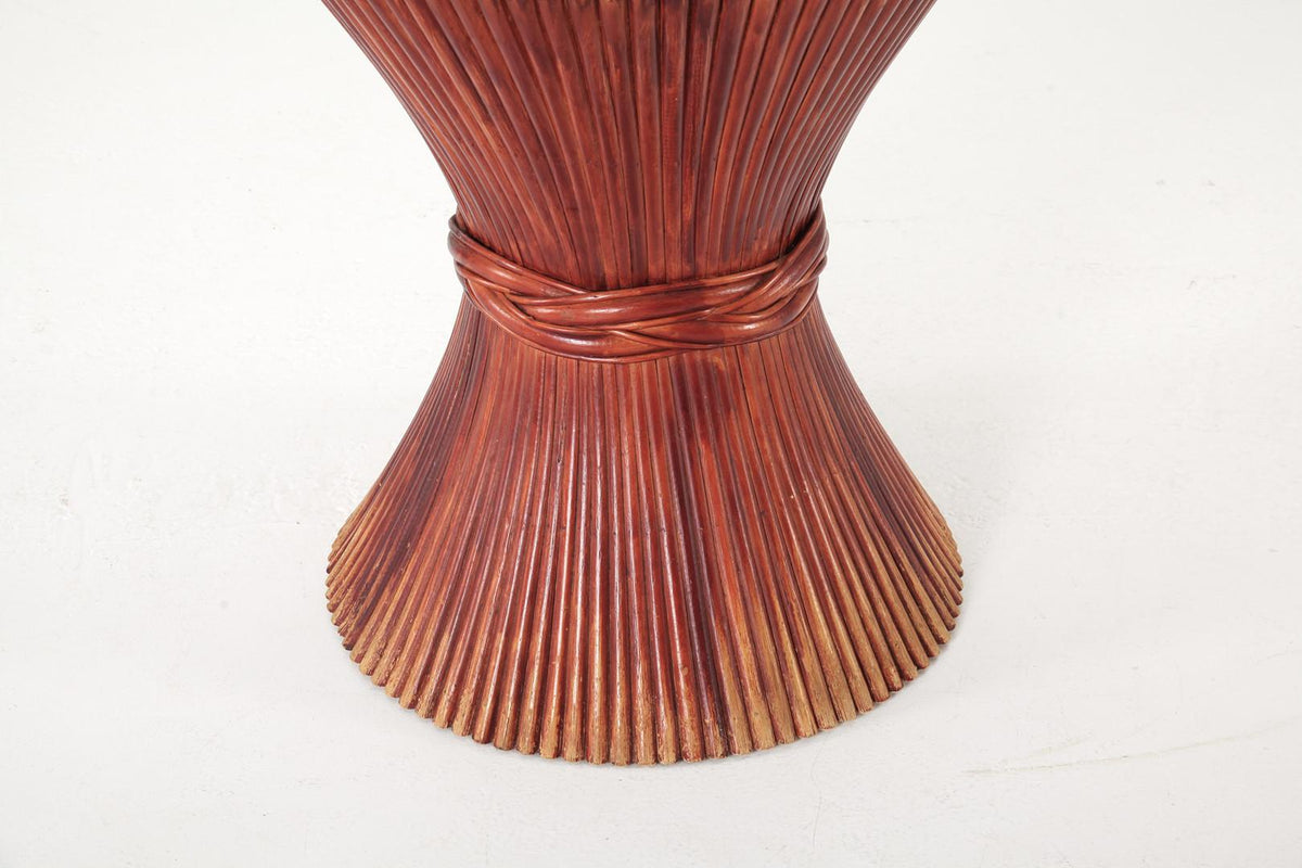 Bamboo Pedestal Table by Roche Bobois, 1980s