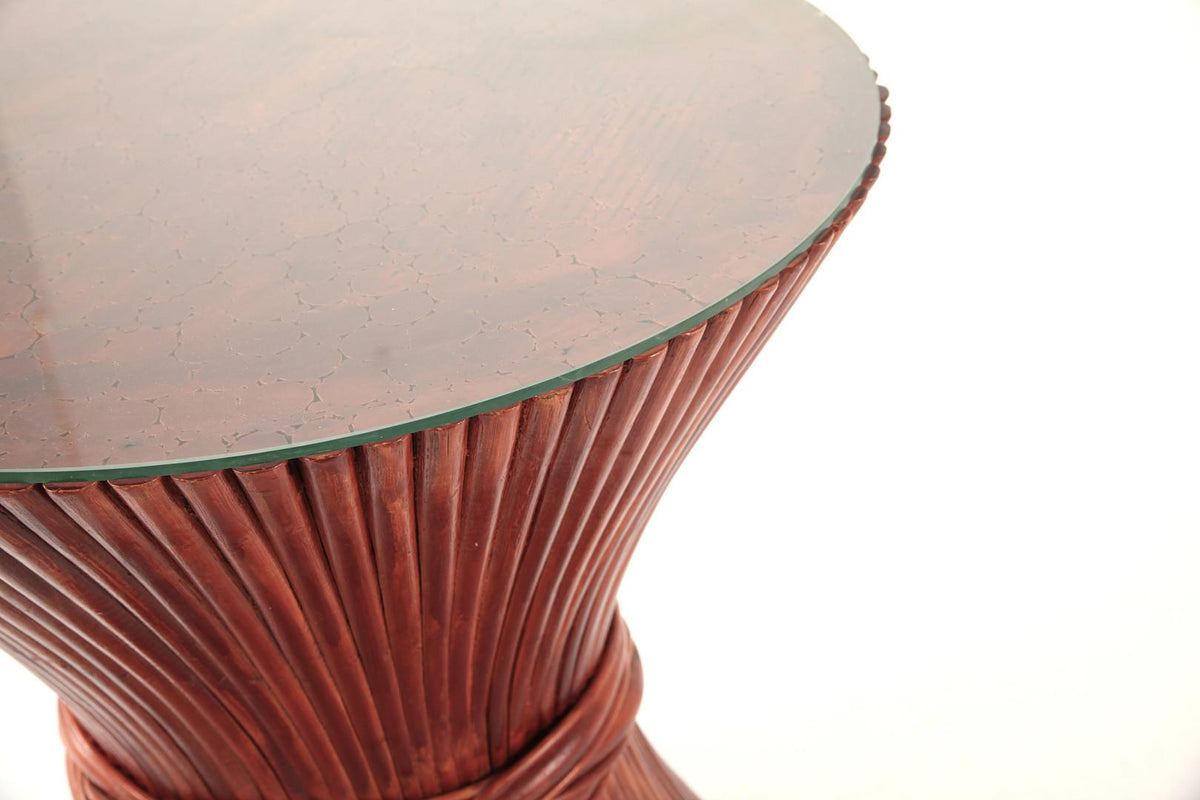Bamboo Pedestal Table by Roche Bobois, 1980s