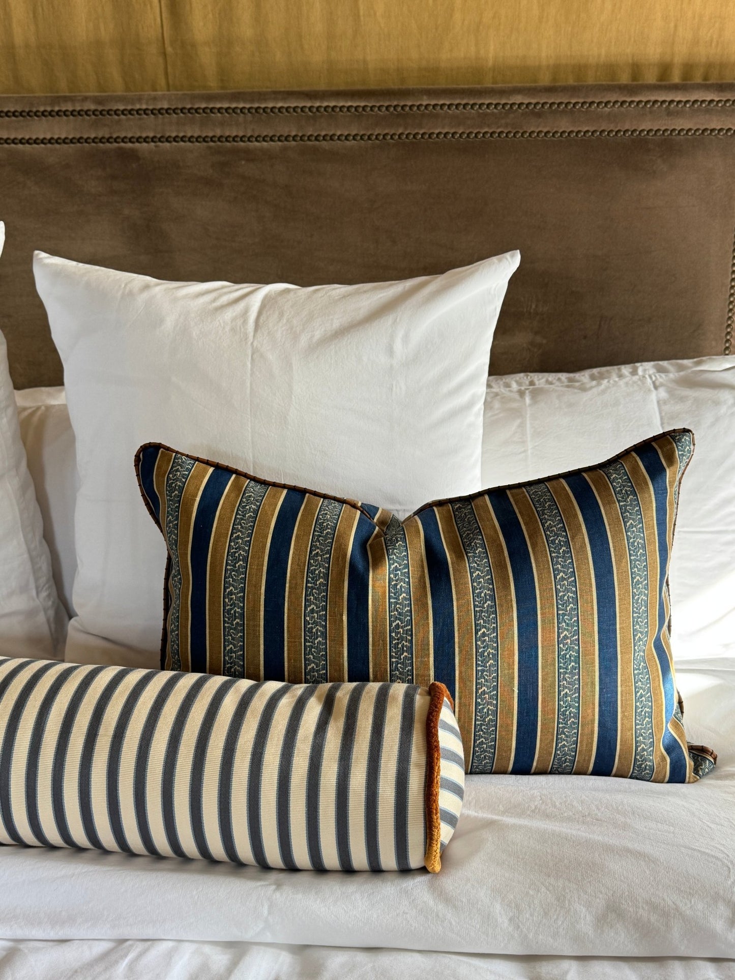 PILLOW STRIPE BLUE - House of Quintana