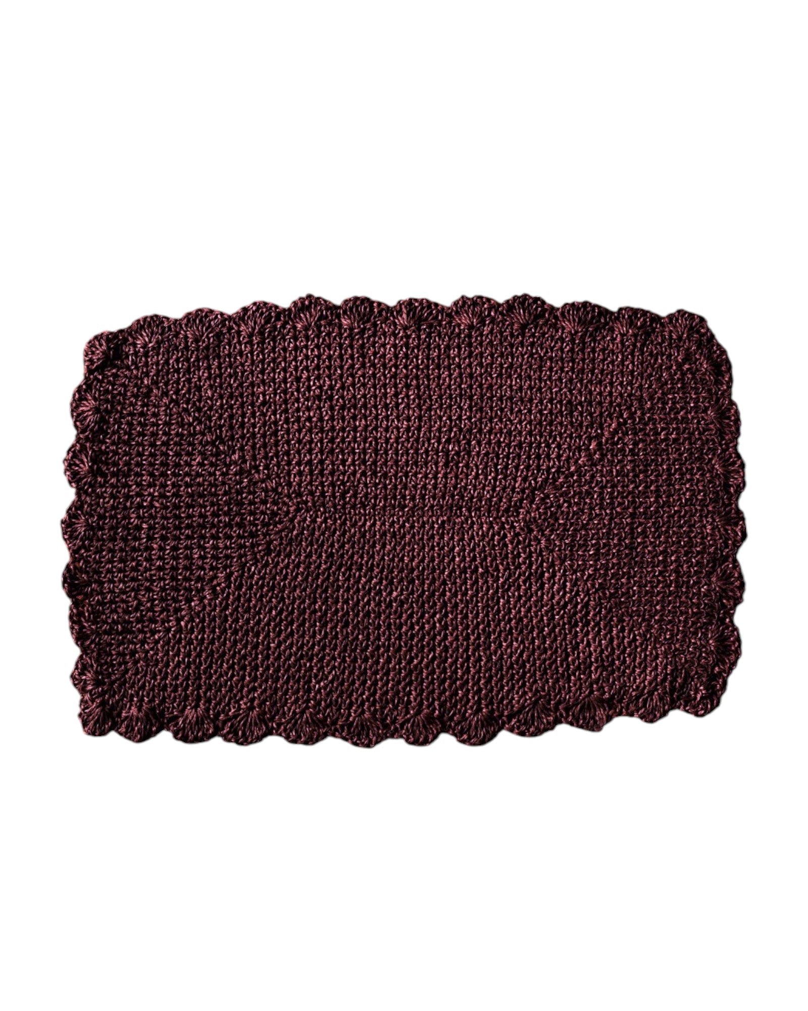 RAFFIA CROCHET PLACEMAT BURGUNDY - House of Quintana