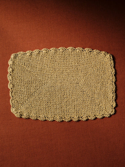 RAFFIA CROCHET PLACEMAT NATURAL - House of Quintana