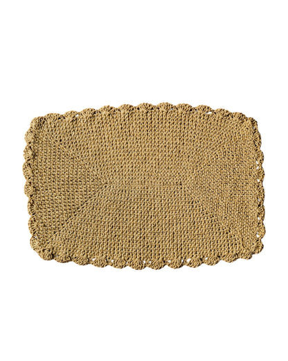 RAFFIA CROCHET PLACEMAT NATURAL - House of Quintana
