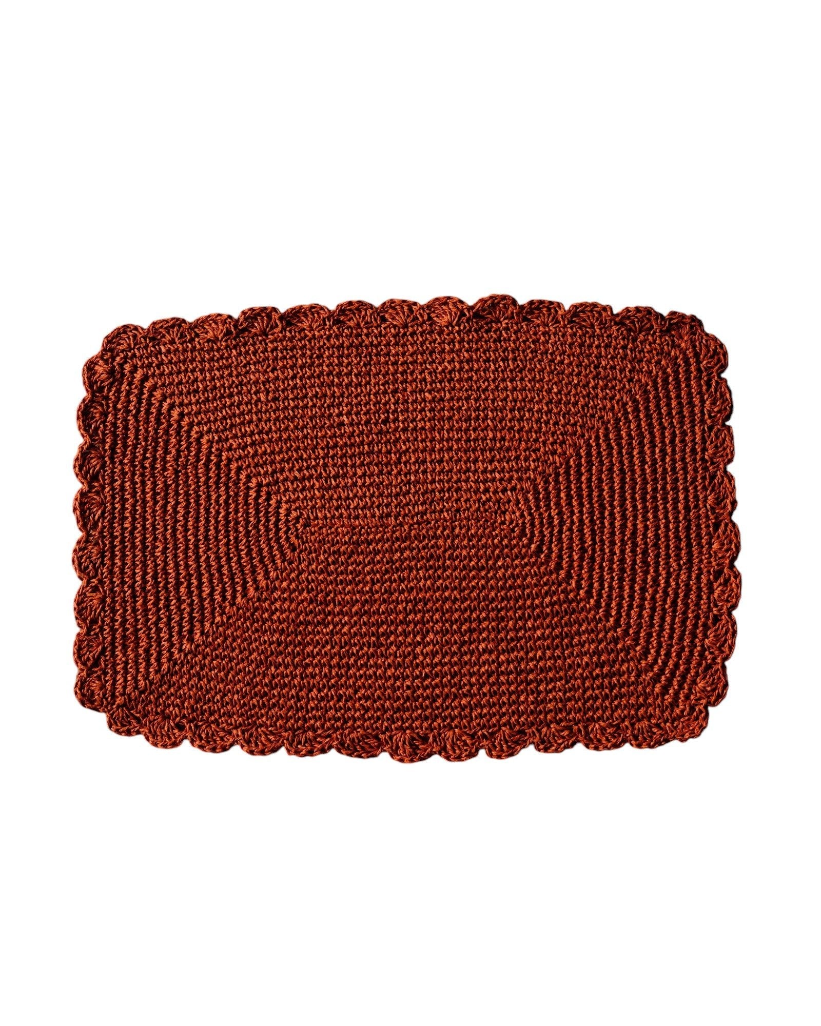 RAFFIA CROCHET PLACEMAT ORANGE - House of Quintana