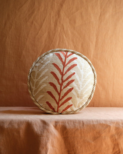 ROUND PILLOW WITH PIPING CORD - House of Quintana