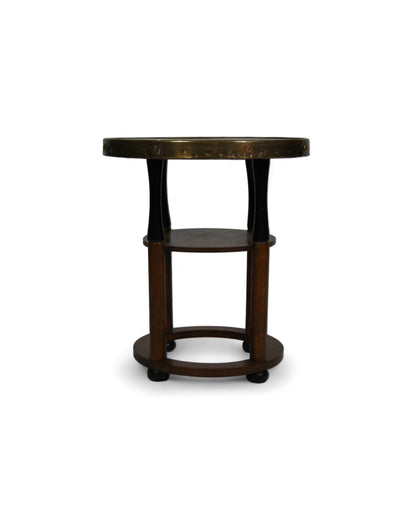 SIDE TABLE WITH BRASS TOP, ART NOUVEAU, 20TH CENTURY - House of Quintana