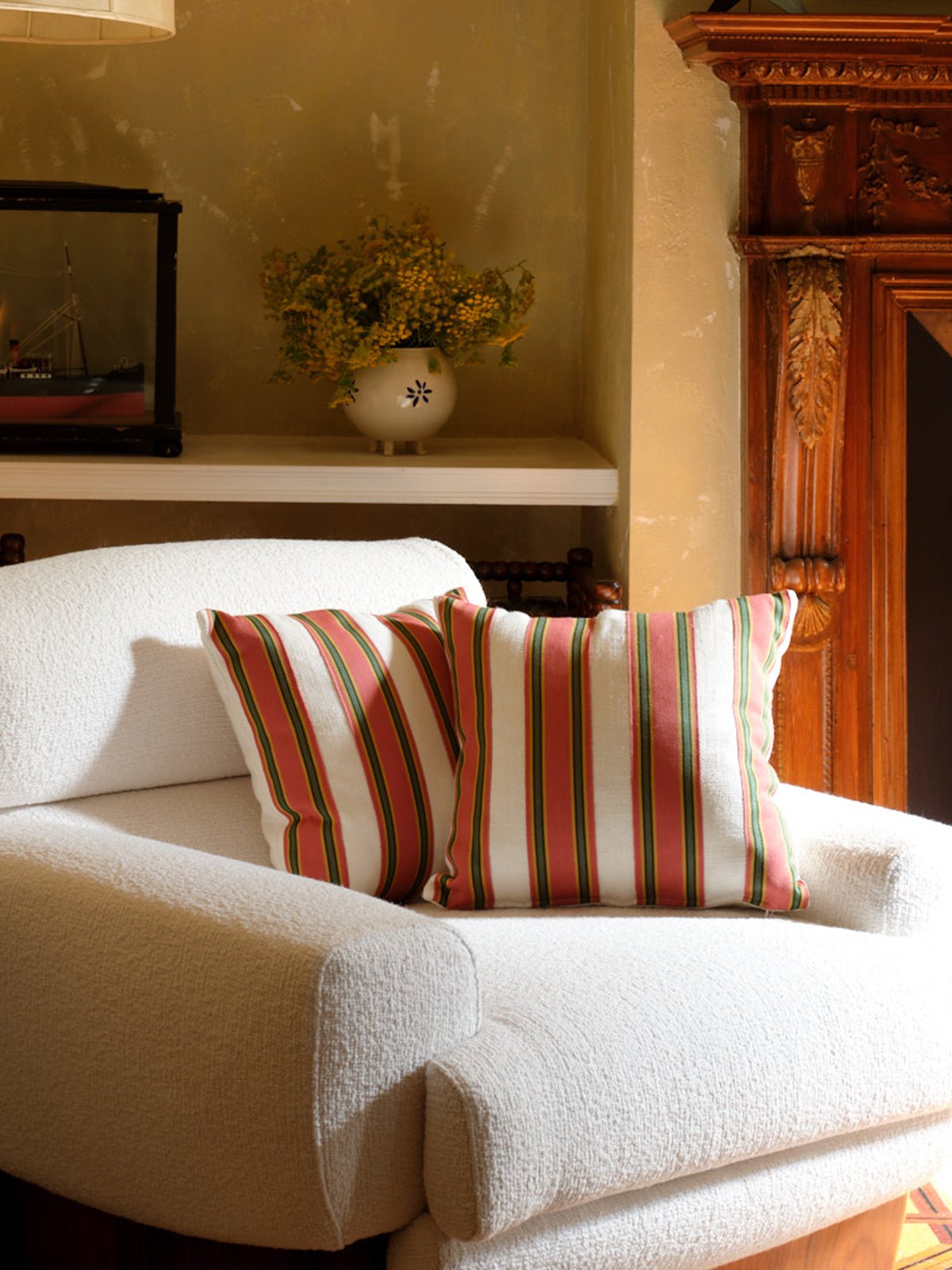 STRIPED BURNT PINK PILLOW - House of Quintana