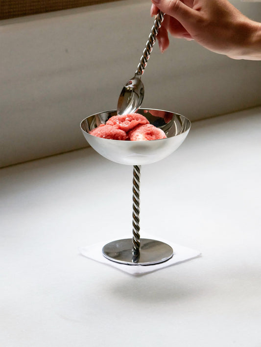 Twirl dessert cup in stainless steel – view 2